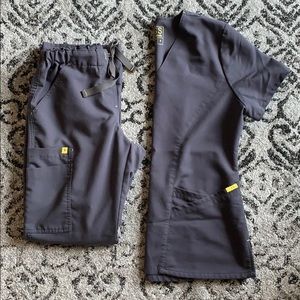 Charcoal gray Figs scrub set